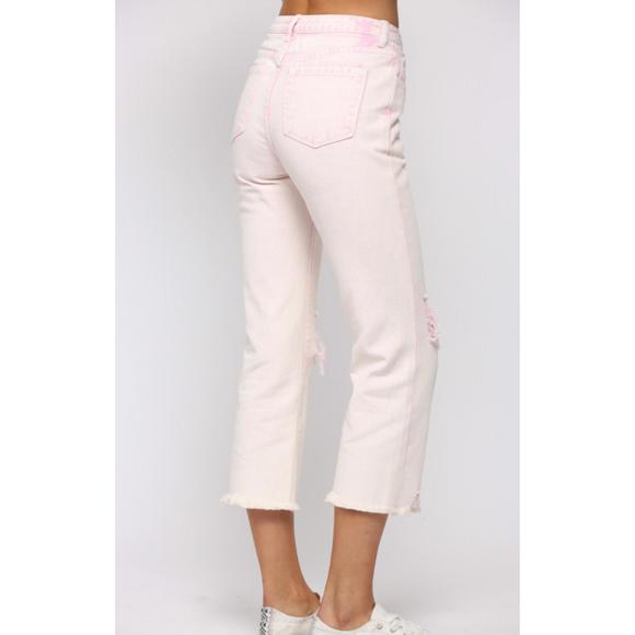 NEW FATE fate distressed denim in washed pink - Picture 3 of 3